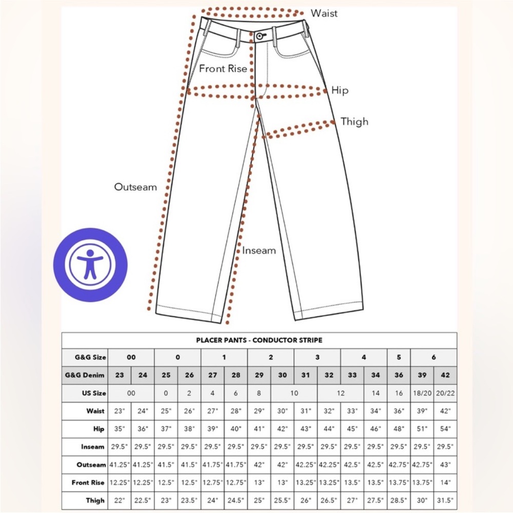 Gravel & Gold Placer Pant in Natural Size 16 100% Cotton - Picture 9 of 12